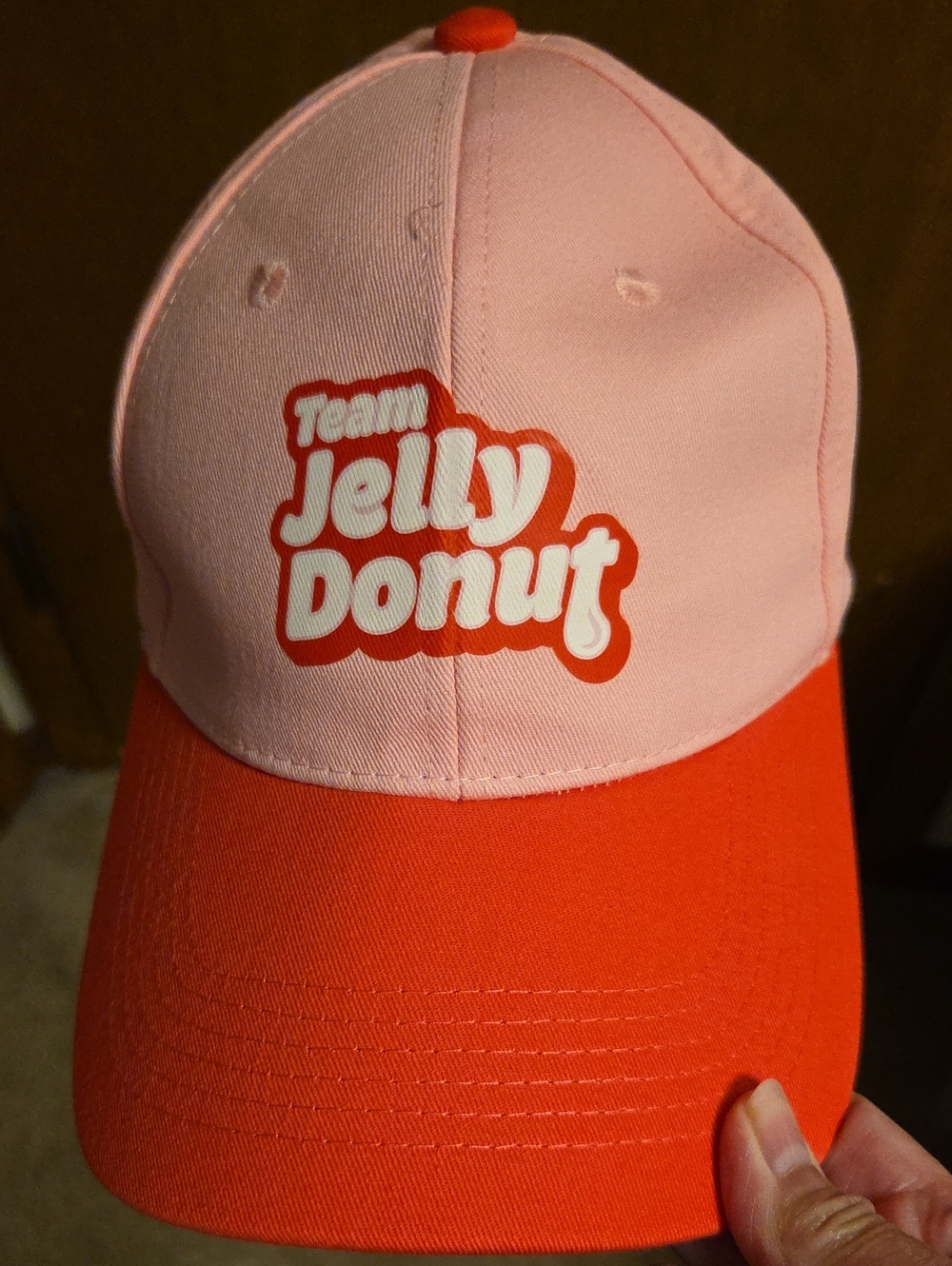 Womens Pink & Orange Baseball Cap